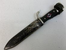 WWII NAZI GERMAN HITLER YOUTH HJ KNIFE WKC 1936 WITH MOTTO