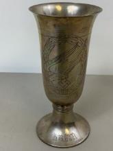 THIRD REICH WWII GERMANY SILVER LUFTWAFFE KRETA GOBLET GIVEN FROM GENERAL STUDENT TO BRUNO BRAUER
