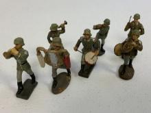 GERMAN NAZI PERIOD LINEOL / ELASTOLIN TOY SOLDIERS ARMY LOT OF 7