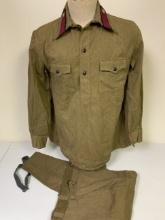 WWII USSR SOVIET RUSSIAN M35 ENLISTED UNIFORM SHIRT AND BRITCHES