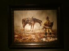 Robert Lebron Cowboy & Horse Oil Painting