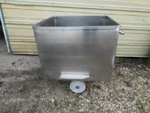 Stainless Steel Kitchen Buggy Tank on Wheels