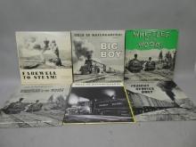 Lot 6 Assorted Locomotive LP Record Album of Railroad Albums
