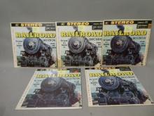Lot 5 Color Variants of Stereo Railroads Sounds LP Record Album AFSD 5843