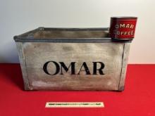 Omar Coffee Duluth, Minnesota Delivery Crate & Coffee Can