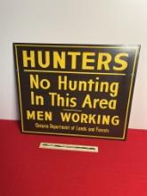 Hunters-No Hunting In The Area-Men Working-Ontario