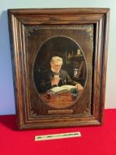 Carter's Ink Early Tin Litho Framed Advertising