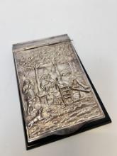 Sterling Notebook cover repousse musicians
