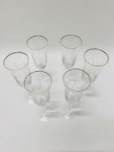 6 Waterford Crystal Melodia Champagne Flutes