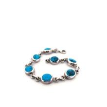 Sterling Bracelet w/blue stones