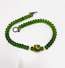 Green Crystal Bead Necklace
