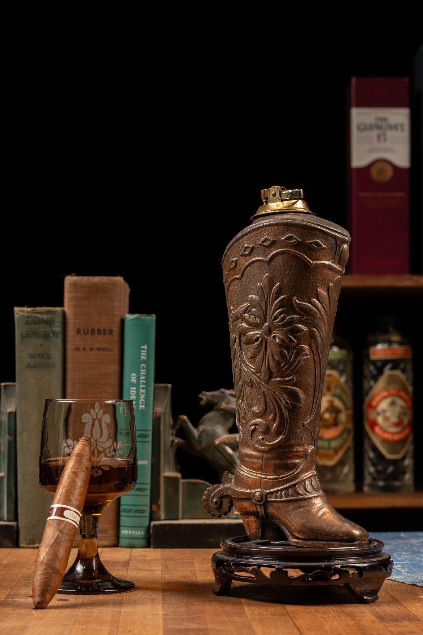 Massive Figural Boot Tabletop Lighter