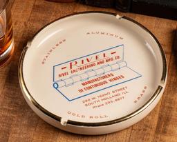 Vintage Rivel Hinges Advertising Ashtray