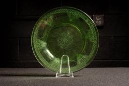 Uranium Cameo Glass Lunch Plate