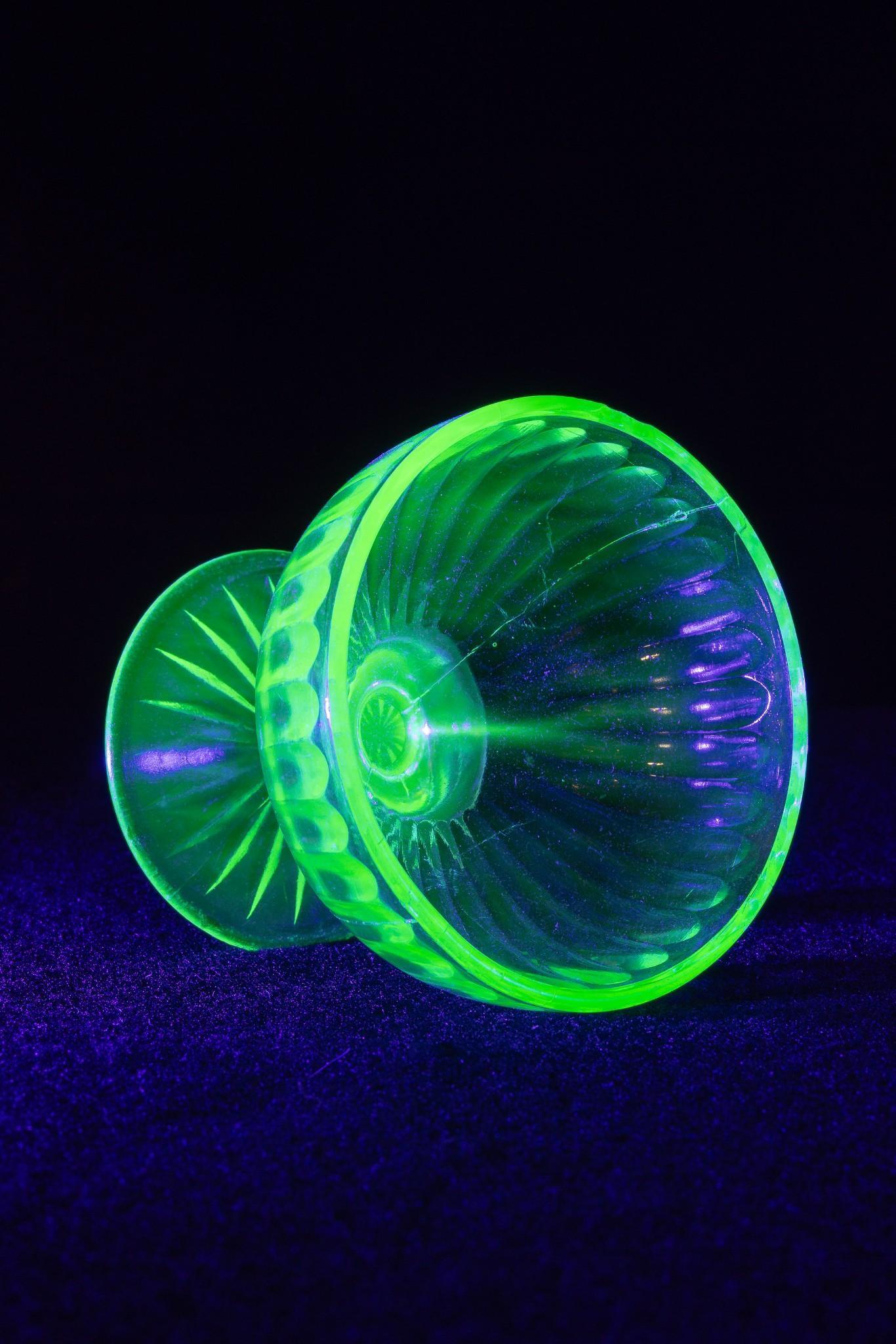 Uranium Glass Parfait Cup 1