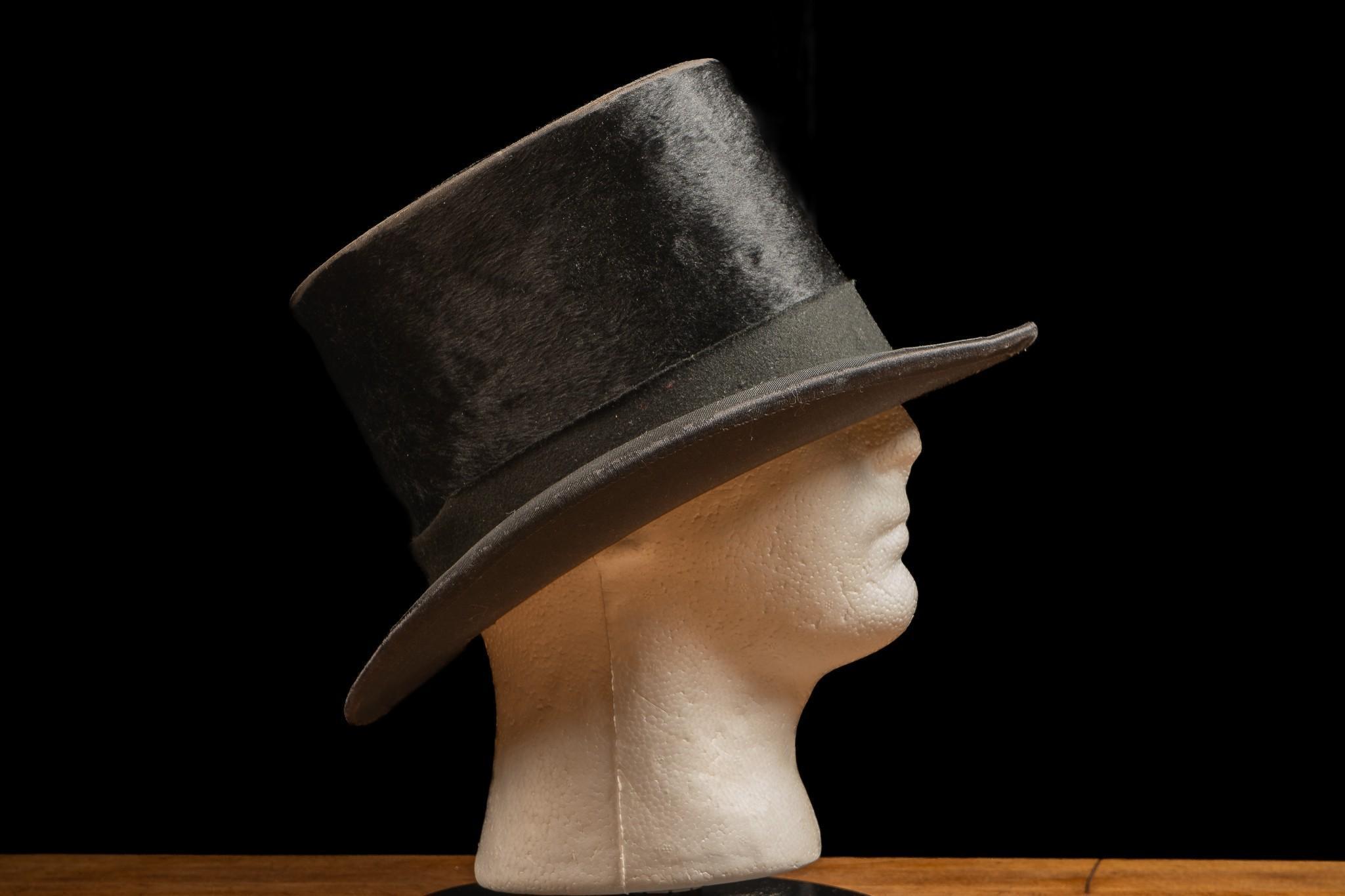 Early 20th Century Pollitt Mallin Hat Co. Beaver Stovepipe Hat