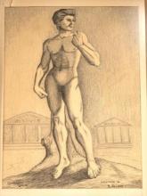 Interpretation of Michelangelo's David by R. De Long