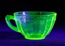 Uranium Cameo Glass Teacup