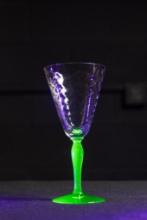 Antique Uranium Optical Glass Chalice
