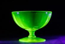 Antique Uranium Glass Chalice