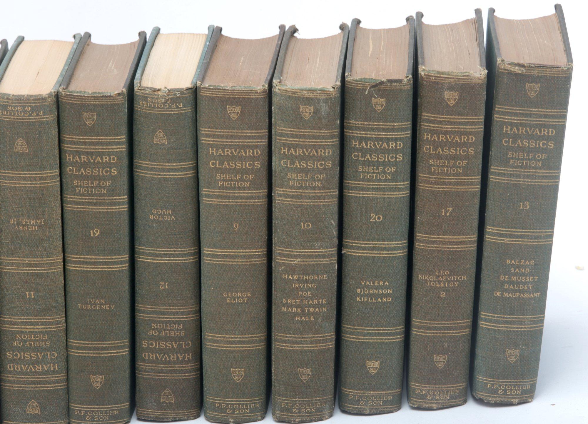 Harvard Classics - Shelf Of Fiction -complete Set Of 20 Volumes