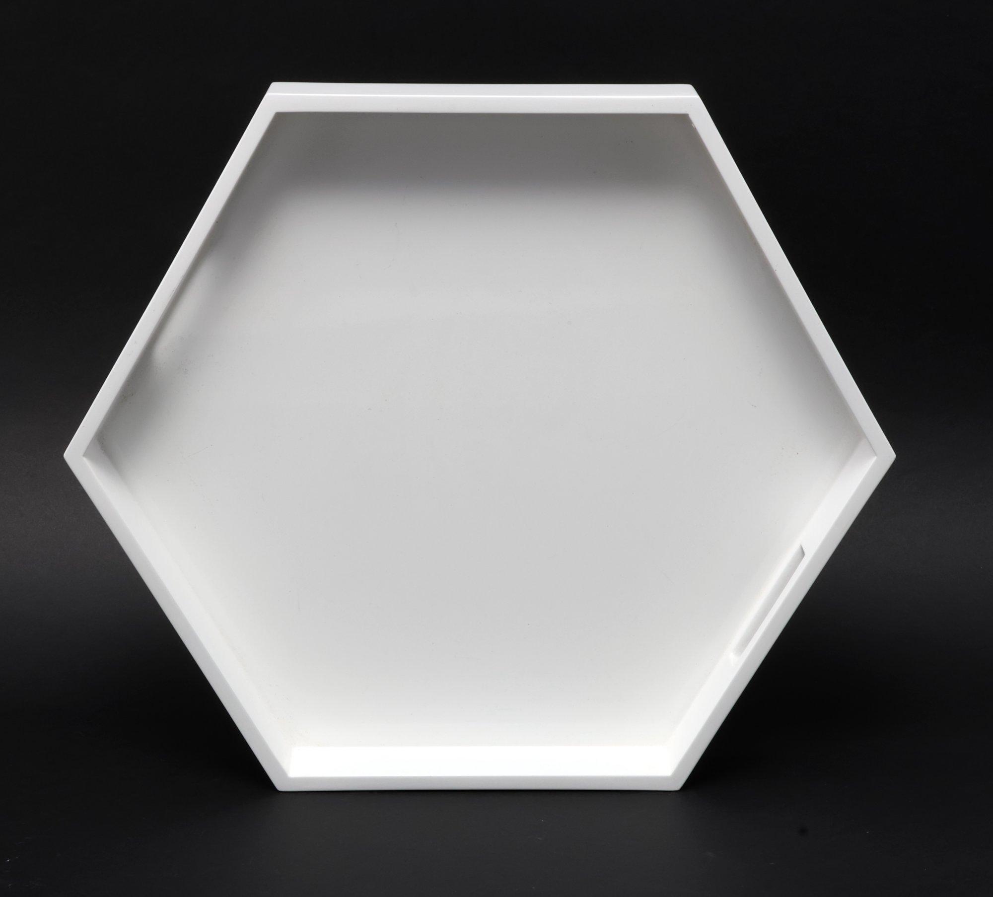 Johnathan Adler White Hexagonal Tray