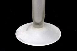 Global Views Extra Tall Fluted Frosted Glass Candle Holders