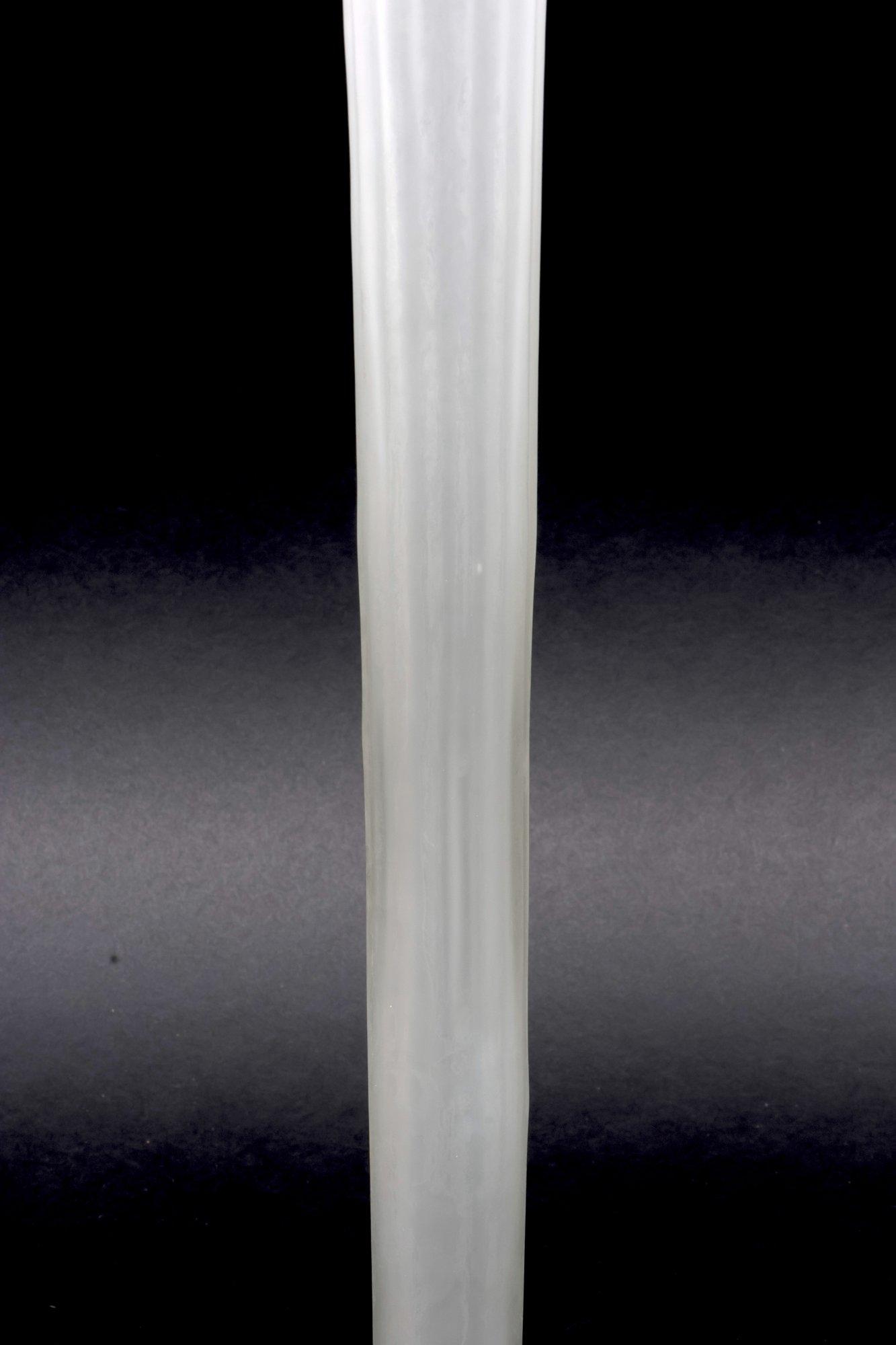 Global Views Extra Tall Fluted Frosted Glass Candle Holders