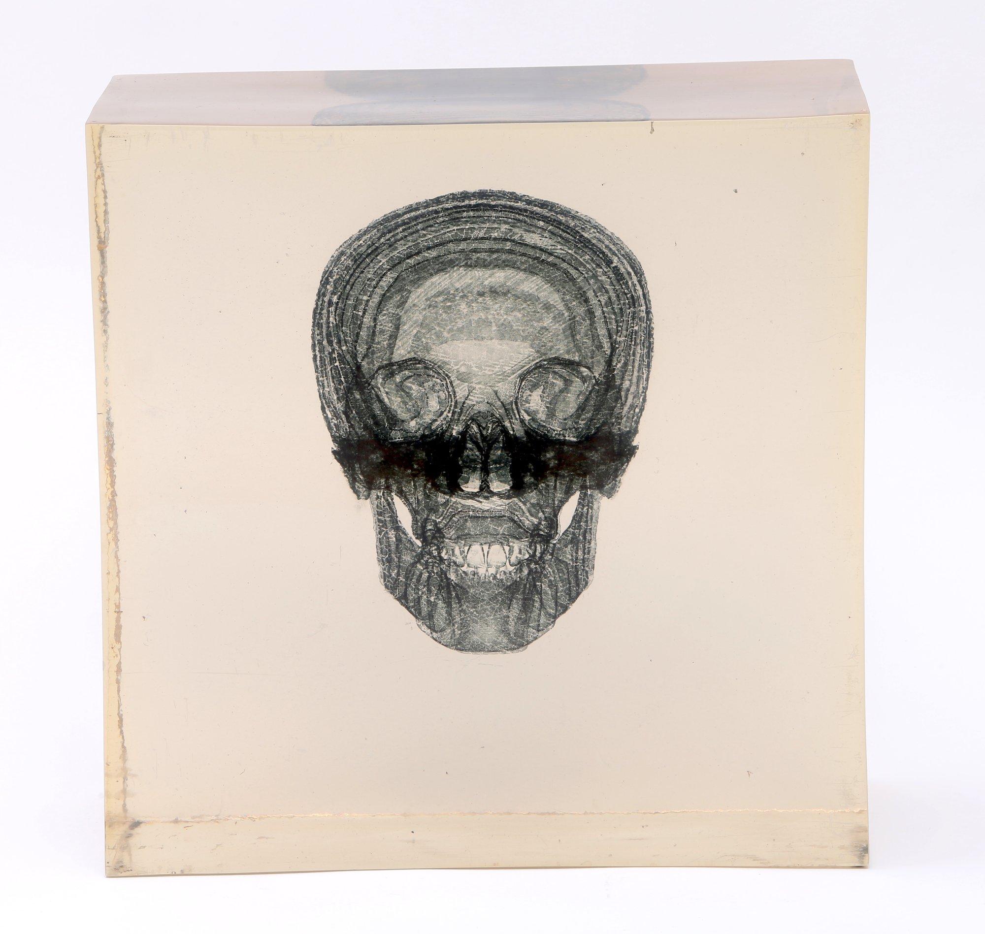 Dustin Yellin Skull Sculpture