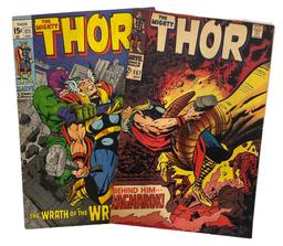 Vintage Marvel Comics - The Mighty Thor No.171 and No.157