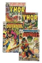 Lot of 4 | Rare Vintage Marvelâ€™s Thor and The Defenders Comic Books