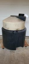 Used oil storage tank with fork pockets