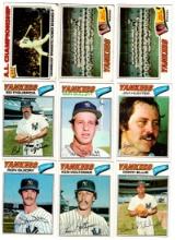 1977 & 1978 Topps  Baseball, NY Yankees.