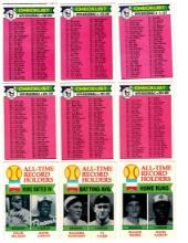 1979 Topps Baseball, Checklist, Record Breakers etc.