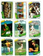 1980 Topps Baseball, A's & Angels