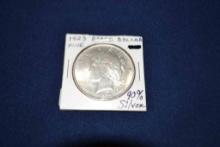 1923 Peace Dollar, 90% Silver, Fine, Toned