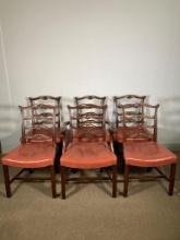 6 Ribbon Back Chippendale Chairs