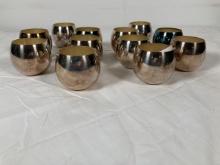 Mid-Century Modern Silver Plate Roly Poly Cups