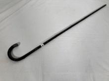 Antique Wooden Cane With Silver Mounts And Scottish Halmarks