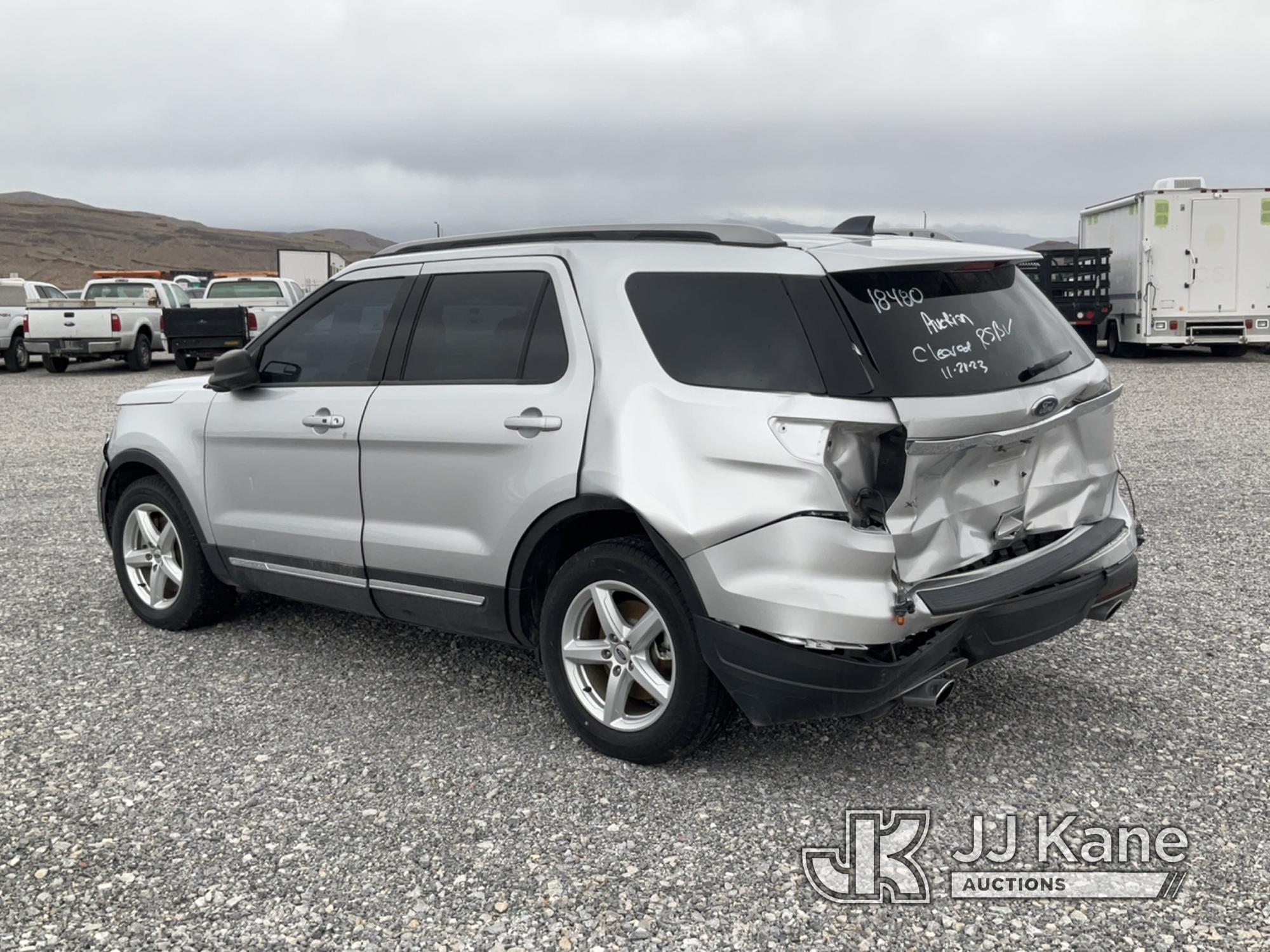 (Las Vegas, NV) 2018 Ford Explorer Wrecked, Missing Parts, Towed In Jump To Star, Runs & Moves