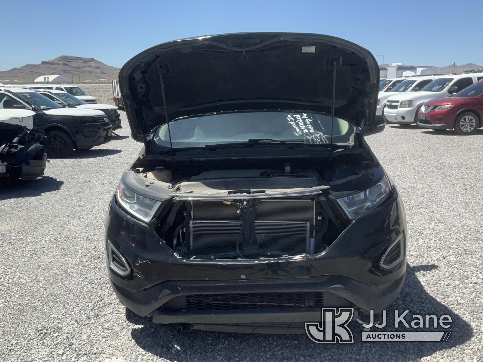 (Las Vegas, NV) 2016 Ford Edge SEL Towed In, Wrecked, Missing Parts Jump To Start, Runs & Moves