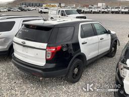 (Las Vegas, NV) 2014 Ford Explorer AWD Police Interceptor Wrecked, Missing Parts, Towed In Jump To S