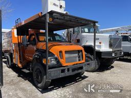 (Kansas City, MO) Altec LR756, Over-Center Bucket Truck mounted behind cab on 2013 Ford F750 Chipper