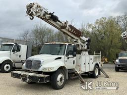 (Tipton, MO) Altec DM47-TR, Digger Derrick rear mounted on 2008 International 4300 Utility Truck Run