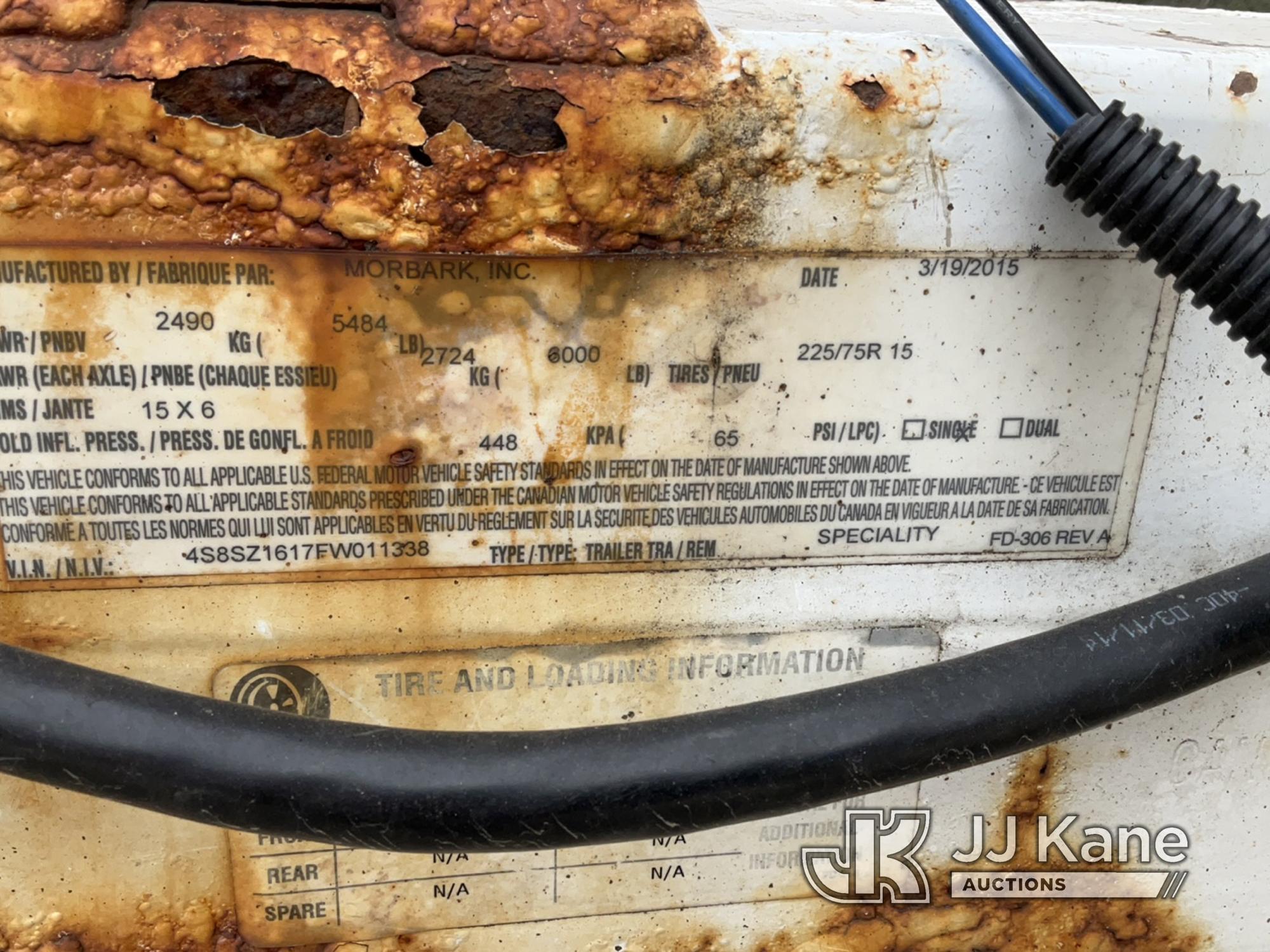 (South Beloit, IL) 2015 Morbark M12D Chipper (12in Drum) Runs, Clutch Engages) (Rust Damage