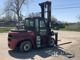 (South Beloit, IL) 2016 Clark C75L Solid Tired Forklift, Indoor warehoused used. Runs & Operates, LP