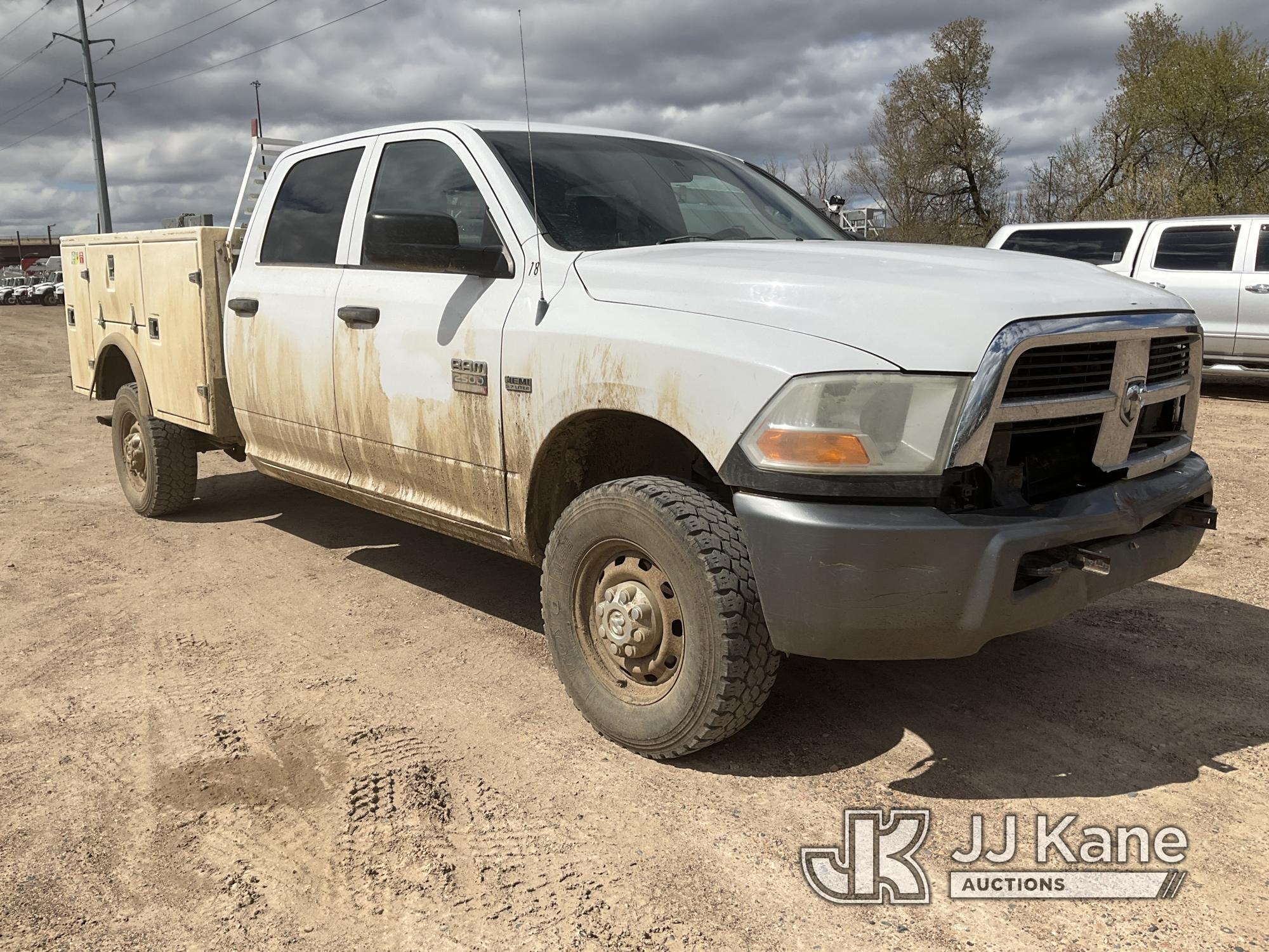 (Shakopee, MN) 2010 Dodge RAM 2500 4x4 Crew-Cab Service Truck Runs & Moves) (Jump to Start) (Exhaust