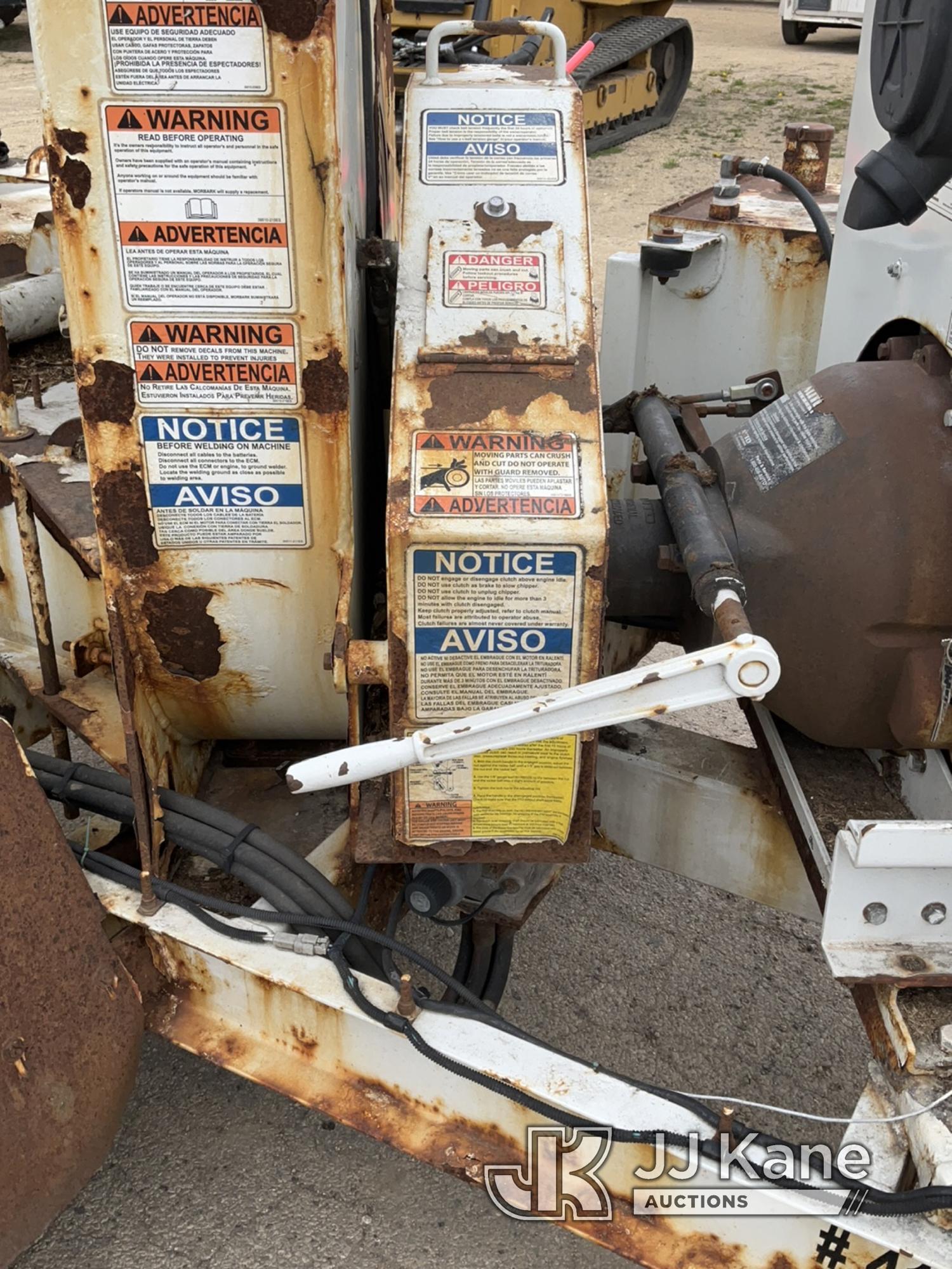 (South Beloit, IL) 2015 Morbark M12D Chipper (12in Drum) Runs, Clutch Engages) (Rust Damage