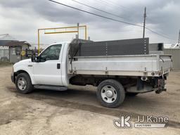 (South Beloit, IL) 2006 Ford F350 Flatbed Truck Runs & Moves) (Check Engine Light Is On, Noisy Exhau