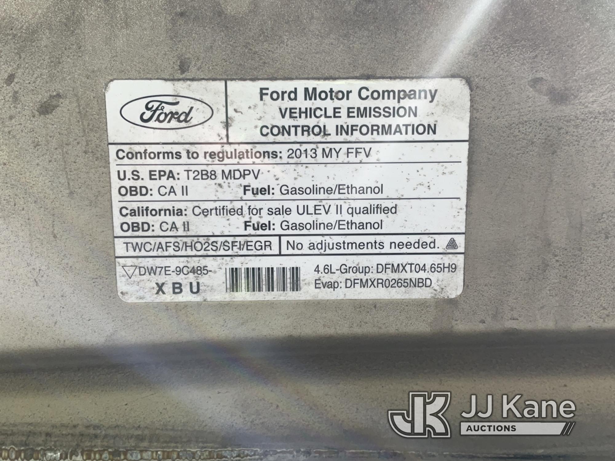 (Charlotte, MI) 2013 Ford E250 Cargo Van Runs, Moves, Rust, Body Damage, Engine Light, Engine Noise,